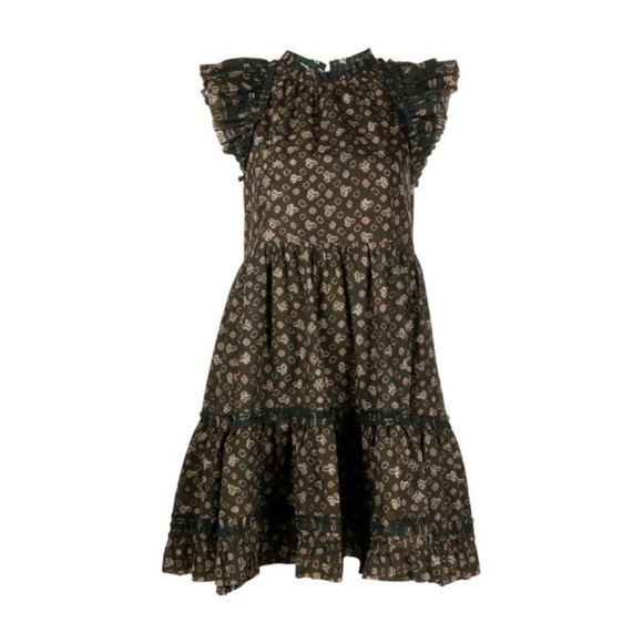 Ulla Johnson Joan Ruffle Sleeve Dress Sz XS/0 - Picture 5 of 6
